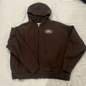 pacsun land rover zip up hoodie